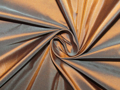 100% pure silk taffeta fabric iridescent COPPER x BLUE 54" wide TAF244