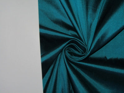 PURE SILK DUPIONI FABRIC COLOR GREEN X BLACK DUP193[3]