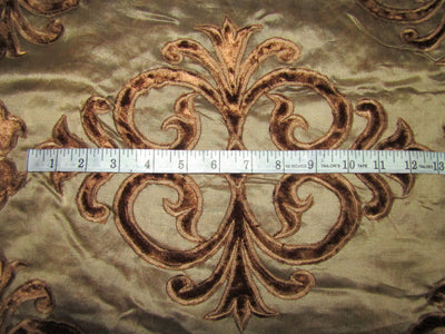 Silk Organza with velvet embroidery available in 2 colors brown and green [9626/9627]