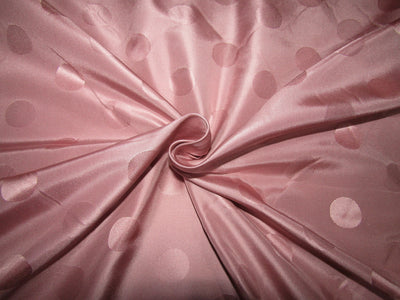 Silk taffeta jacquard fabric dusty rose pink DAMASK 54" WIDE TAFJ28b