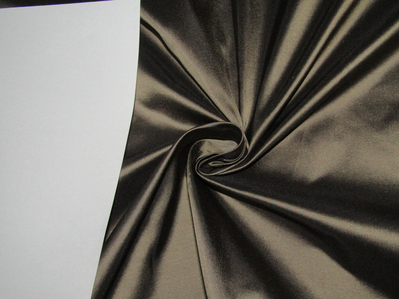 Pure SILK TAFFETA FABRIC Black x Gold color TAF335[2]