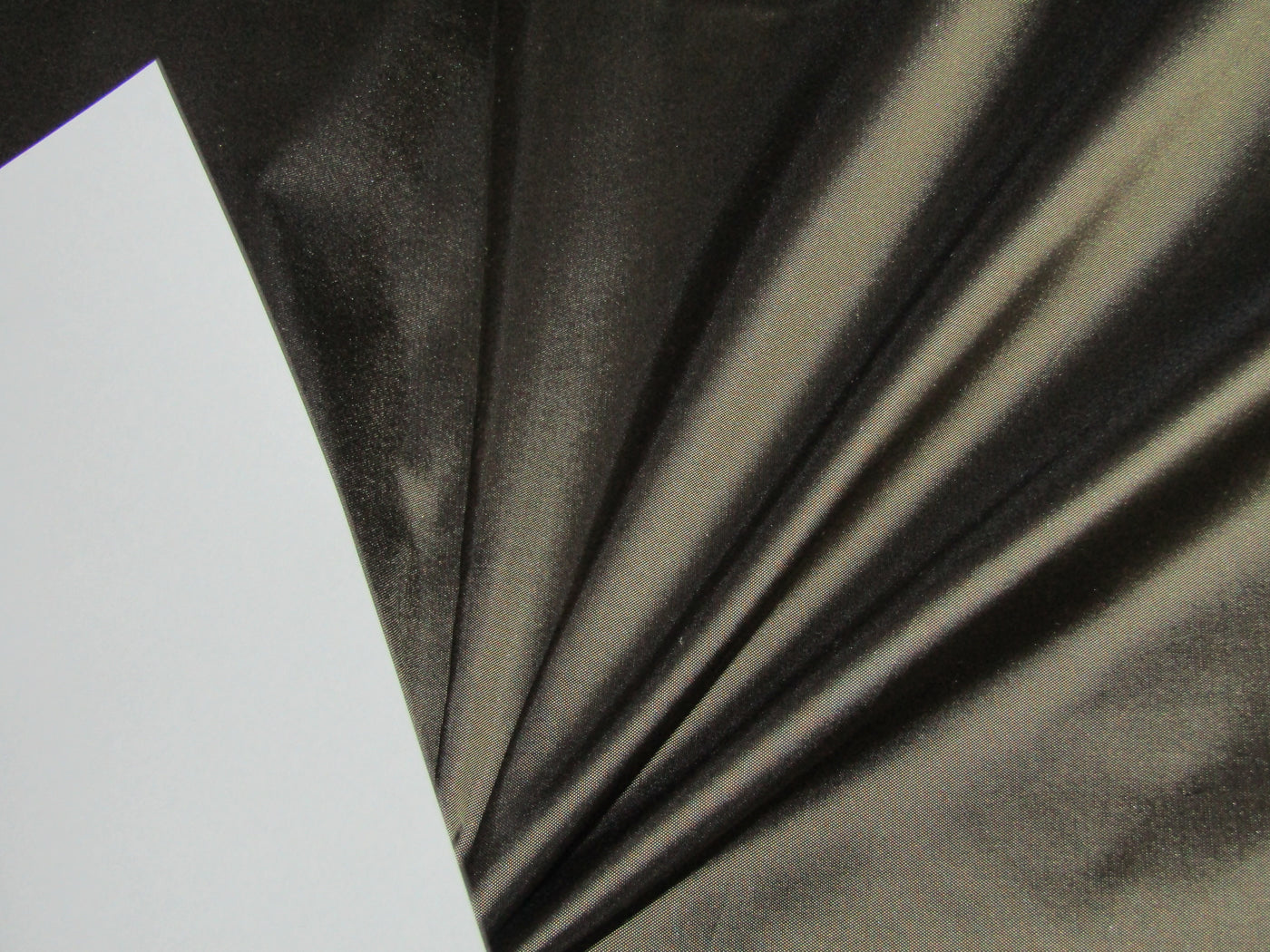 Pure SILK TAFFETA FABRIC Black x Gold color TAF335[2]