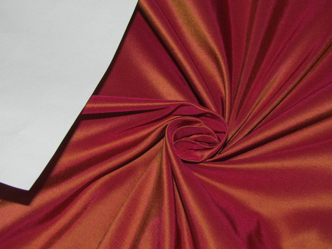 100% SILK TAFFETA FABRIC Ribbed PIN STRIPE 40 momme  54" wide- available in 6 colors [TEAL X BLACK /PINK X GOLD/ PURPLE RED /BLUE GREY / LIGHT BLUE AND YELLOW X ORANGE]