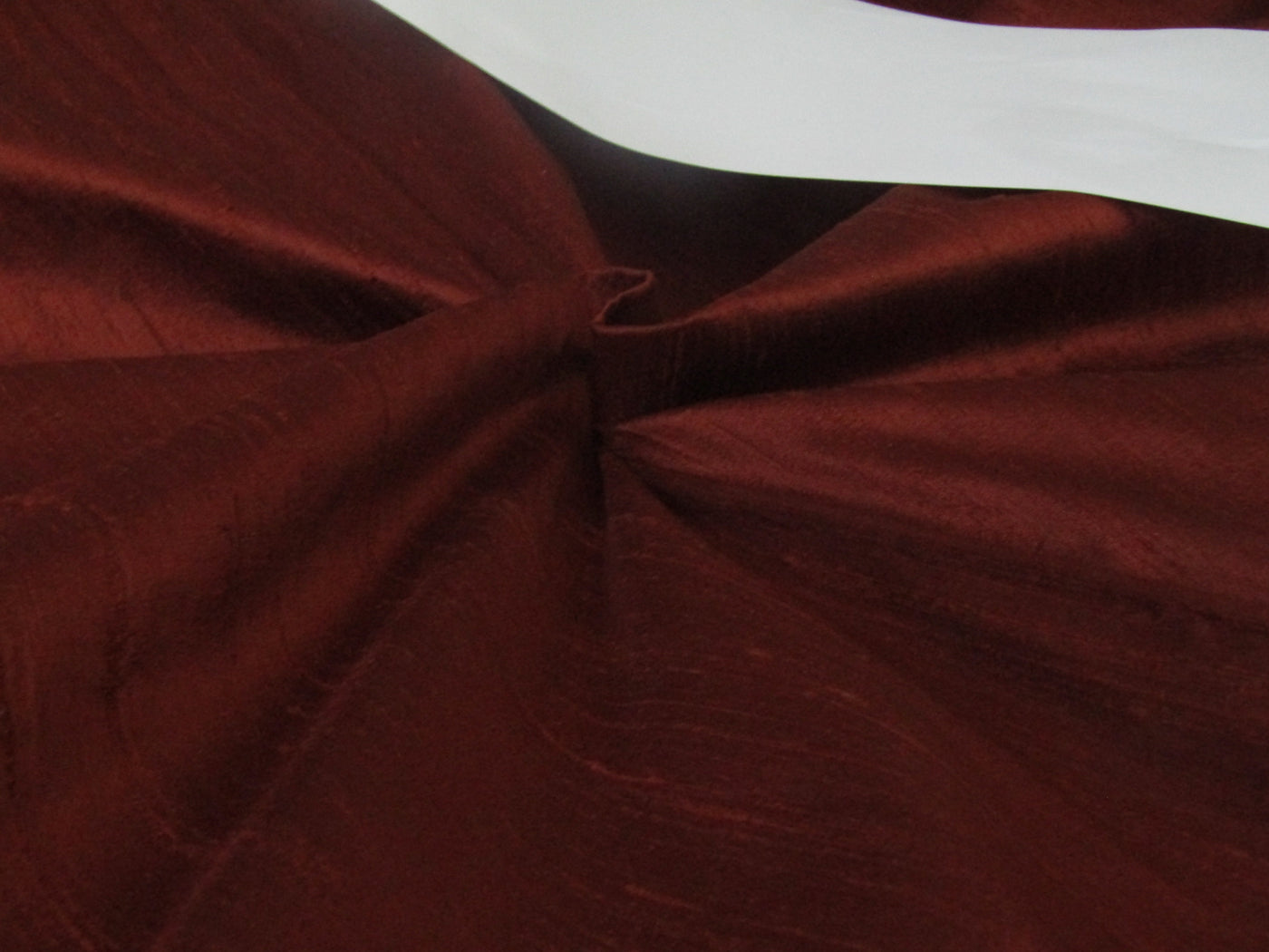 100% PURE SILK DUPIONI FABRIC RUST color 54" wide WITH SLUBS MM123[2]