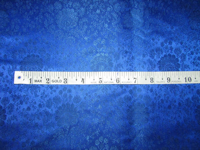 Brocade jacquard fabric royal blue floral color 44" wide BRO861A[3]