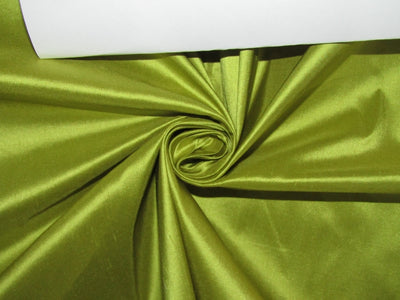 100% SILK Dupioni FABRIC Lustrous Olive Green COLOR 54" WIDE DUP58[2]