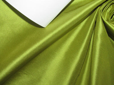 100% SILK Dupioni FABRIC Lustrous Olive Green COLOR 54" WIDE DUP58[2]