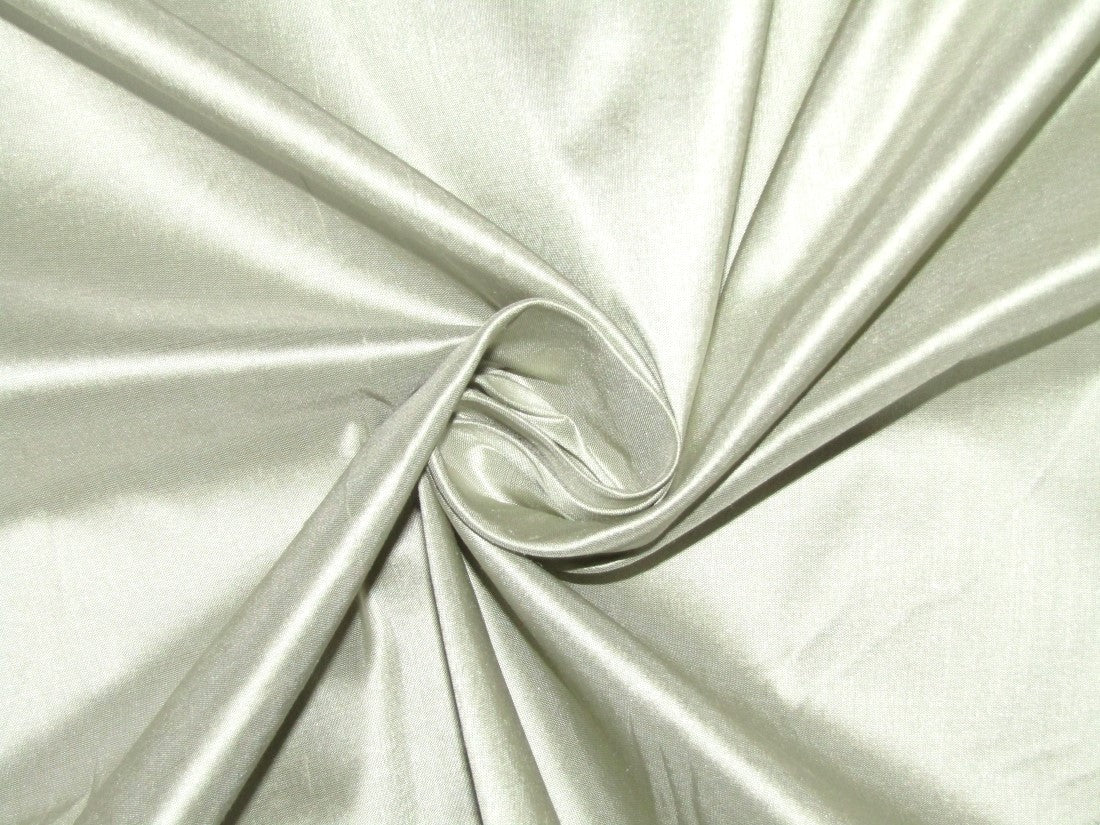 100% Silk Dupion fabric MINT X IVORY color 54" wide DUP386[2]