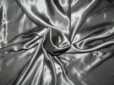 100% Silk Satin fabric 44" wide GREY 80 gms [21.34 momme]