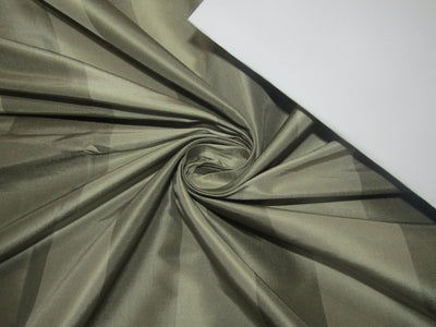 Silk Taffeta Fabric Dark Steel Grey & Silver stripes 54" wide  TAFS9[2]