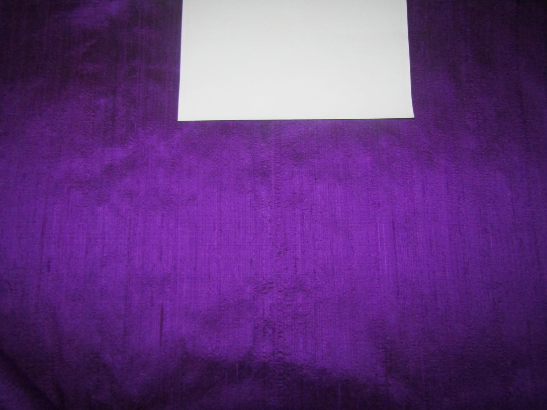 100% PURE SILK DUPIONI FABRIC PURPLE X  BLACK 44" wide WITH SLUBS MM117[2]