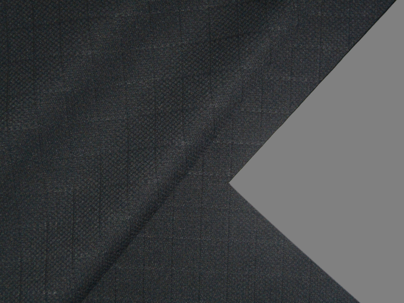 Swiss line collection Suiting fabric blended with premium viscose, polyester and spun yarns charcoal grey self plaid 58" wide [13090]
