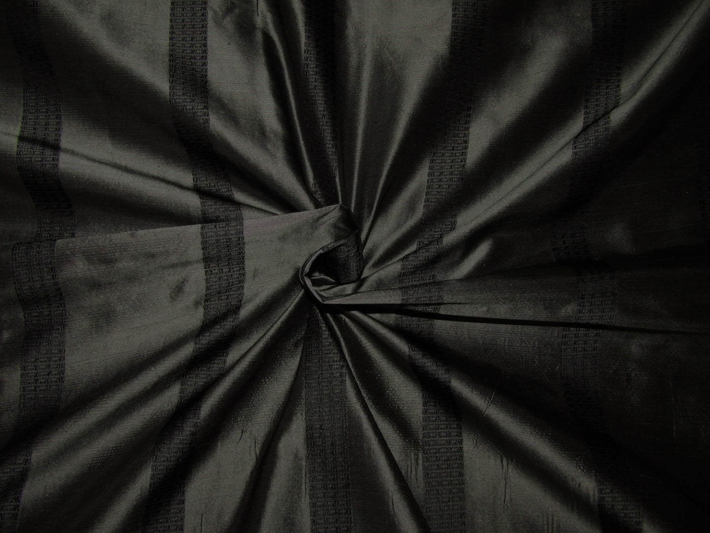 100% SILK TAFFETA FABRIC Dark Steel Grey colour with jacquard design 54" wide TAF#SJ5[1]
