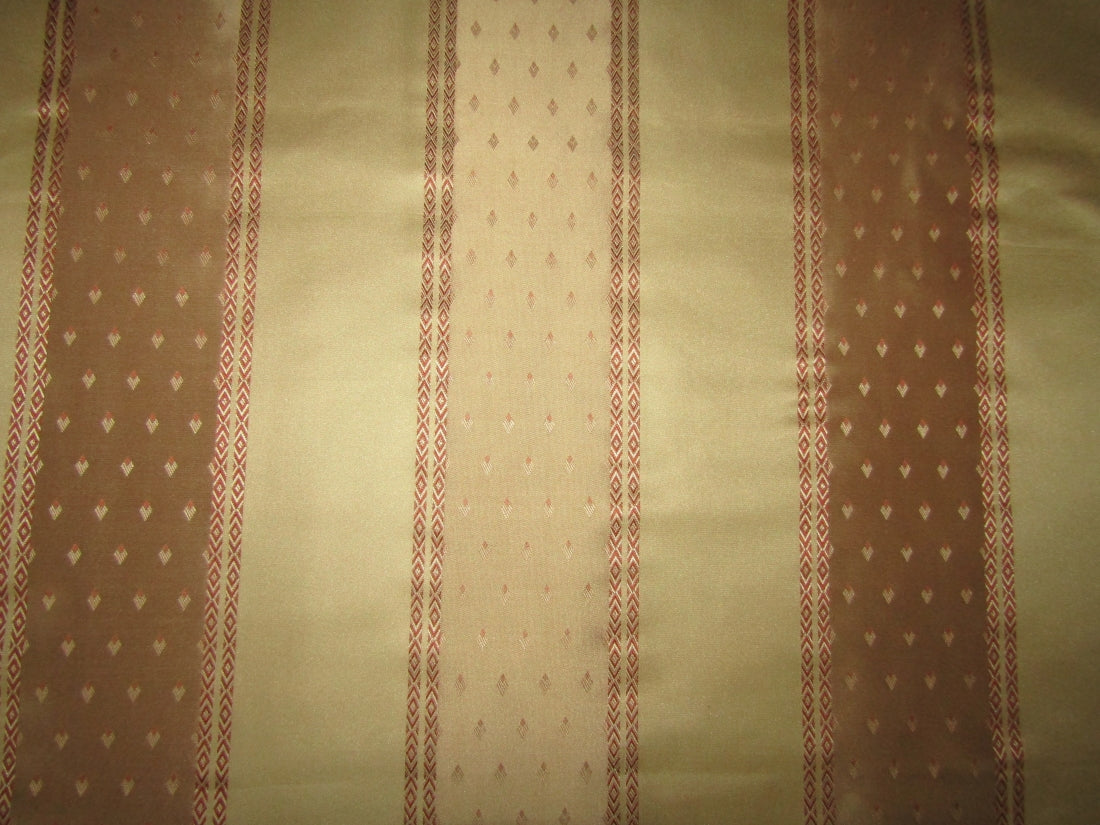 100% Silk taffeta jacquard fabric GOLD & RED 54&quot; wide-Damask fabric TAF#SJ7[2]