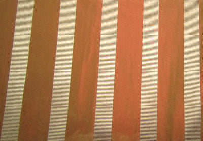 Silk Taffeta Fabric Gold & Orange colour with satin stripes 54" wide TAF#SJ13