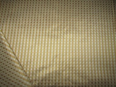 SILK TAFFETA FABRIC Light Gold & Cream color plaids with jacquard 54" wide TAFCJ7