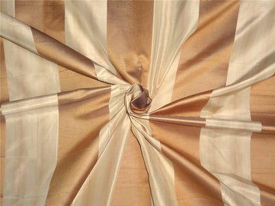 100% silk taffeta jacquard ribbed stripe dark cream and caramel TAFSJ16[1] 54&quot; wide