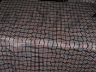 100% silk dupion rich pink /black/white Colour Plaids~ 60" wide DUP#C82[2]