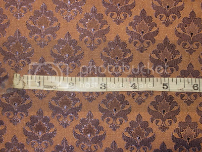 Silk Brocade Mustardy Dusty Brown & Black 44" wide BRO173[1]