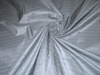 SILK TAFFETA FABRIC dusty blue and white color gorgeous plaids 54" wide TAFC31