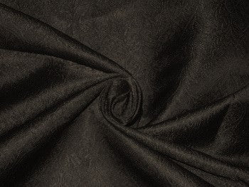 Heavy Silk Brocade Fabric Jet Black color 44" wide BRO101[4]