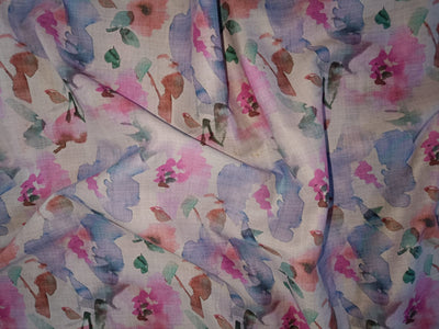 100% Pure Cotton lawn Pastel Floral printed fabric 44" wide