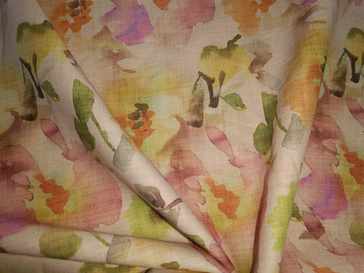 100% Pure Cotton lawn Pastel Floral printed fabric 44" wide