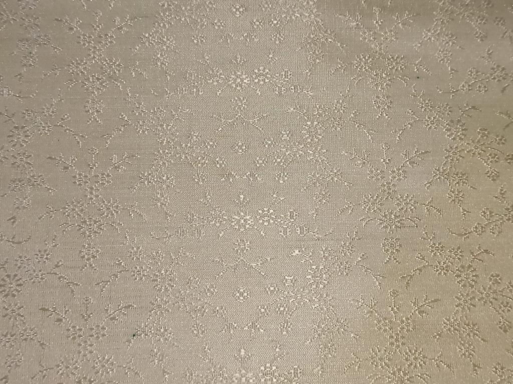 Silk Brocade Fabric Soft Light Cream 44" wide BRO148[6]