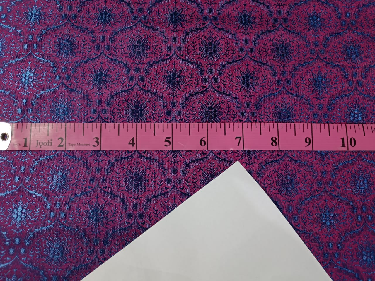 Silk Brocade fabric blue & pink color 44" wide BRO205[2]