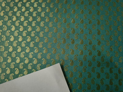 Spun Silk Brocade Fabric Blue & Gold 44" wide BRO204[5]
