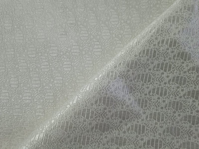 Spun Silk Brocade Fabric Ivory color 44" wide BRO171[5]