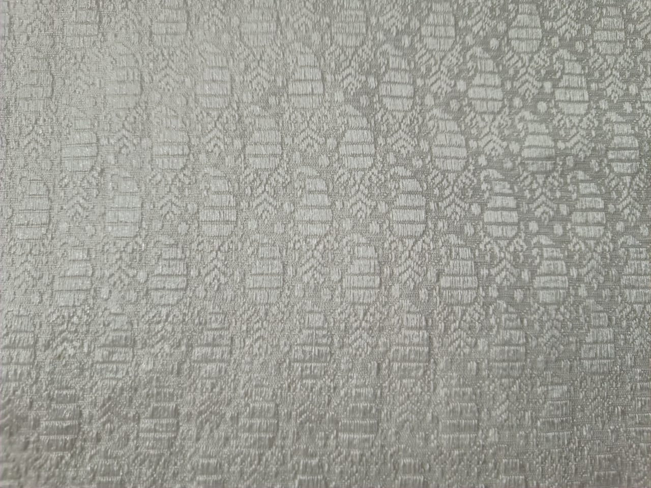 Spun Silk Brocade Fabric Ivory color 44" wide BRO171[5]