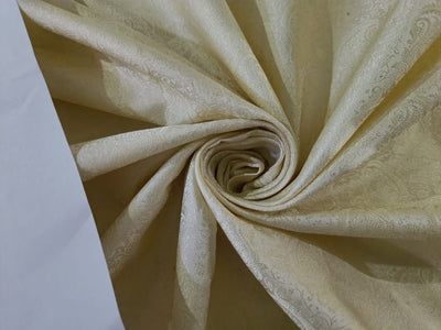 Silk Brocade Pure Cream Colour 44" wide BRO304[5]