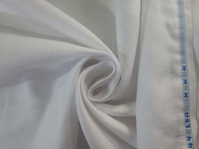 100% Linen premium heavy 44lea white suiting fabric 58" wide [14085]