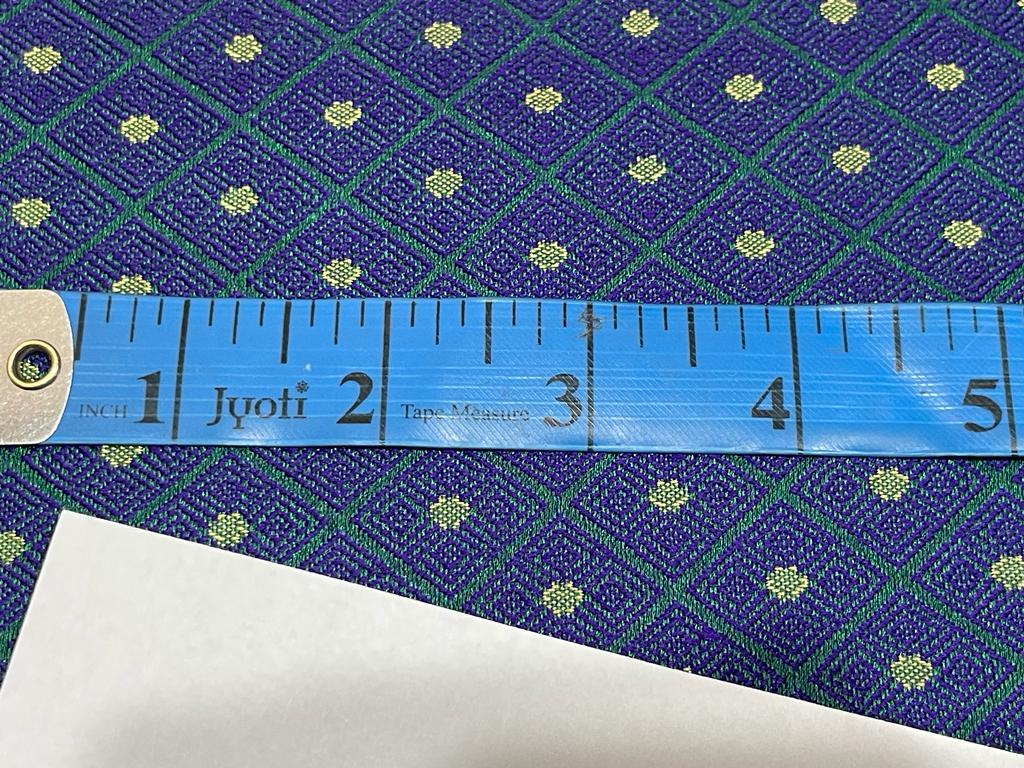 SILK BROCADE FABRIC Purple,Emerald Green & Metallic Gold color 44" WIDE BRO262[3]