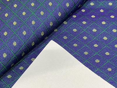 SILK BROCADE FABRIC Purple,Emerald Green & Metallic Gold color 44" WIDE BRO262[3]