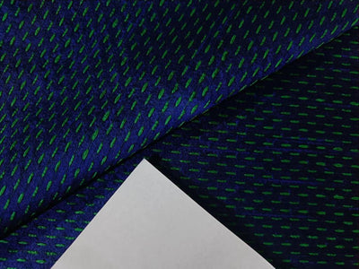 Spun SILK BROCADE FABRIC BLUE & Green COLOR 44" WIDE BRO388[5]