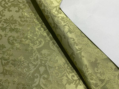 Spun Brocade Fabric Light Olive color 44" wide BRO383[3]