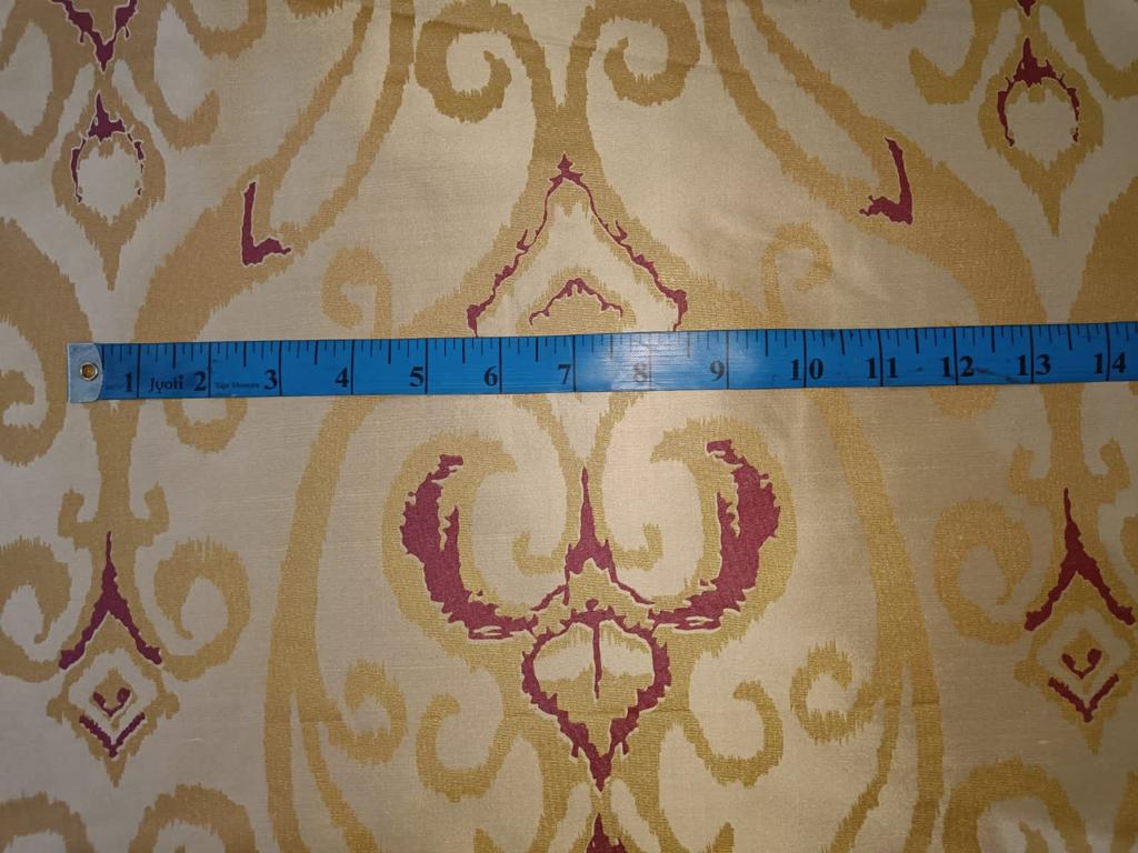 100% silk Dupion gold x pink color print 54" wide DUPPRT39[1]