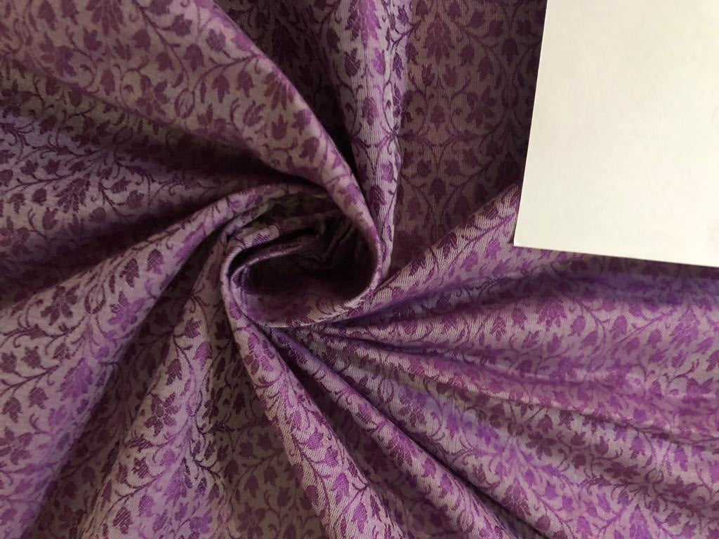Silk Brocade fabric dusty grey color available in two colors DUSTY GREY and PURPLE 44" wide BRO738[6/7]