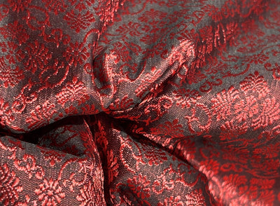 Brocade Fabric Ruby color Jacquard 44" BRO1028[4]