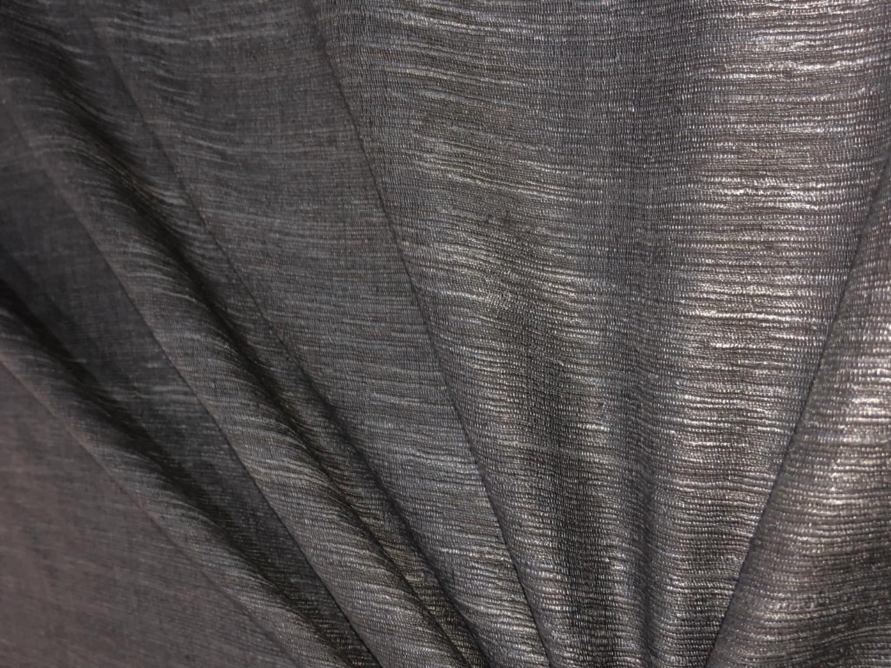 Munga x Tussar x eri silk ribbed stripe available in 3 colors charcoal, beige and purple