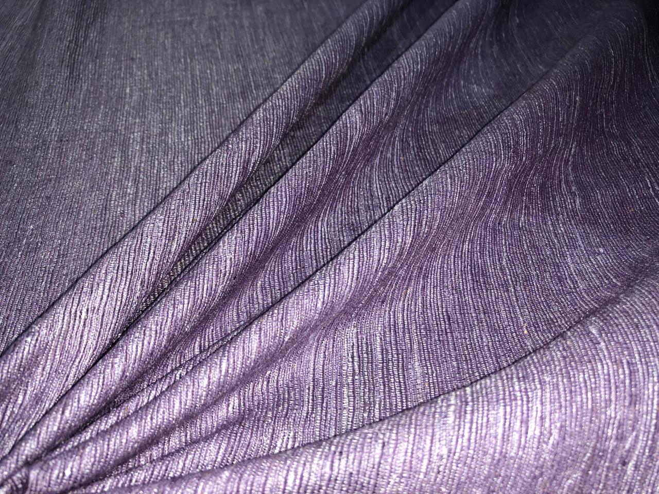 Munga x Tussar x eri silk ribbed stripe available in 3 colors charcoal, beige and purple