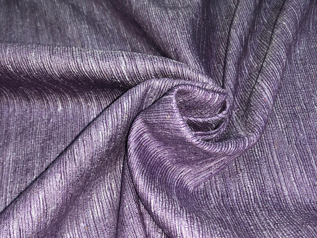 Munga x Tussar x eri silk ribbed stripe available in 3 colors charcoal, beige and purple