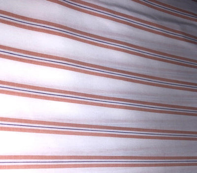 100% Cotton Poplin 58" wide peach and white stripes [17310]