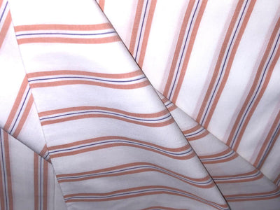 100% Cotton Poplin 58" wide peach and white stripes [17310]