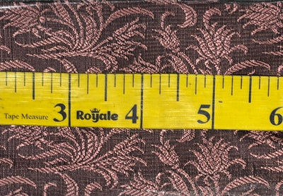 Brocade Fabric  brown with pinkish brown Floral Jacquard  44" BRO1029[1]