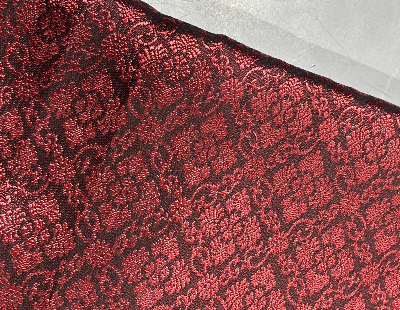 Brocade Fabric Ruby color Jacquard 44" BRO1028[4]