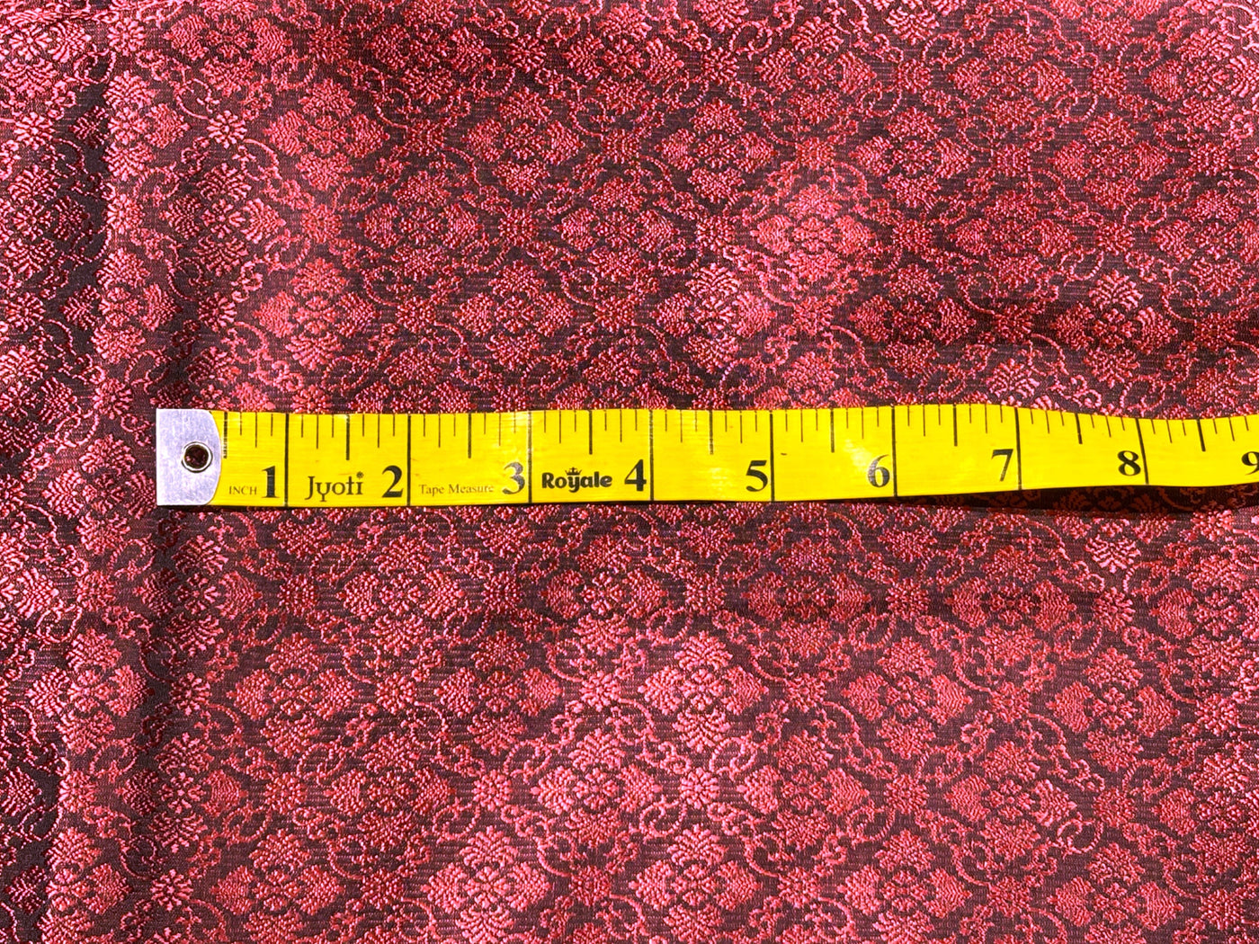 Brocade Fabric Ruby color Jacquard 44" BRO1028[4]