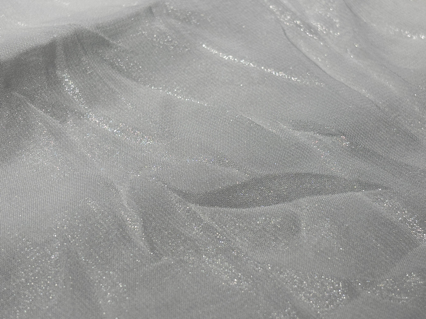 Viscose Georgette Lurex fabric 44" width available in 2 colors gold and silver [18813/14]